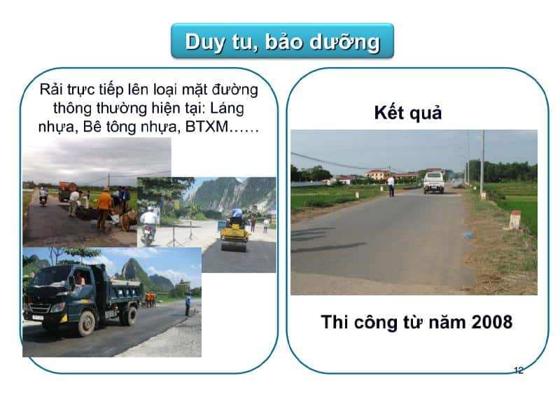 Ứng dụng Carboncor Asphalt