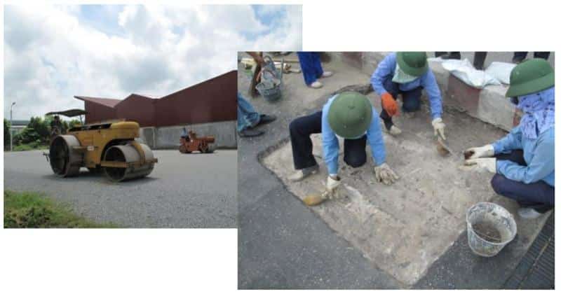 Bước 1: Chuẩn bị móng, bề mặt thi công theo đúng tiêu chuẩn kỹ thuật